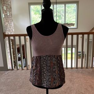 Purple flowy tank top